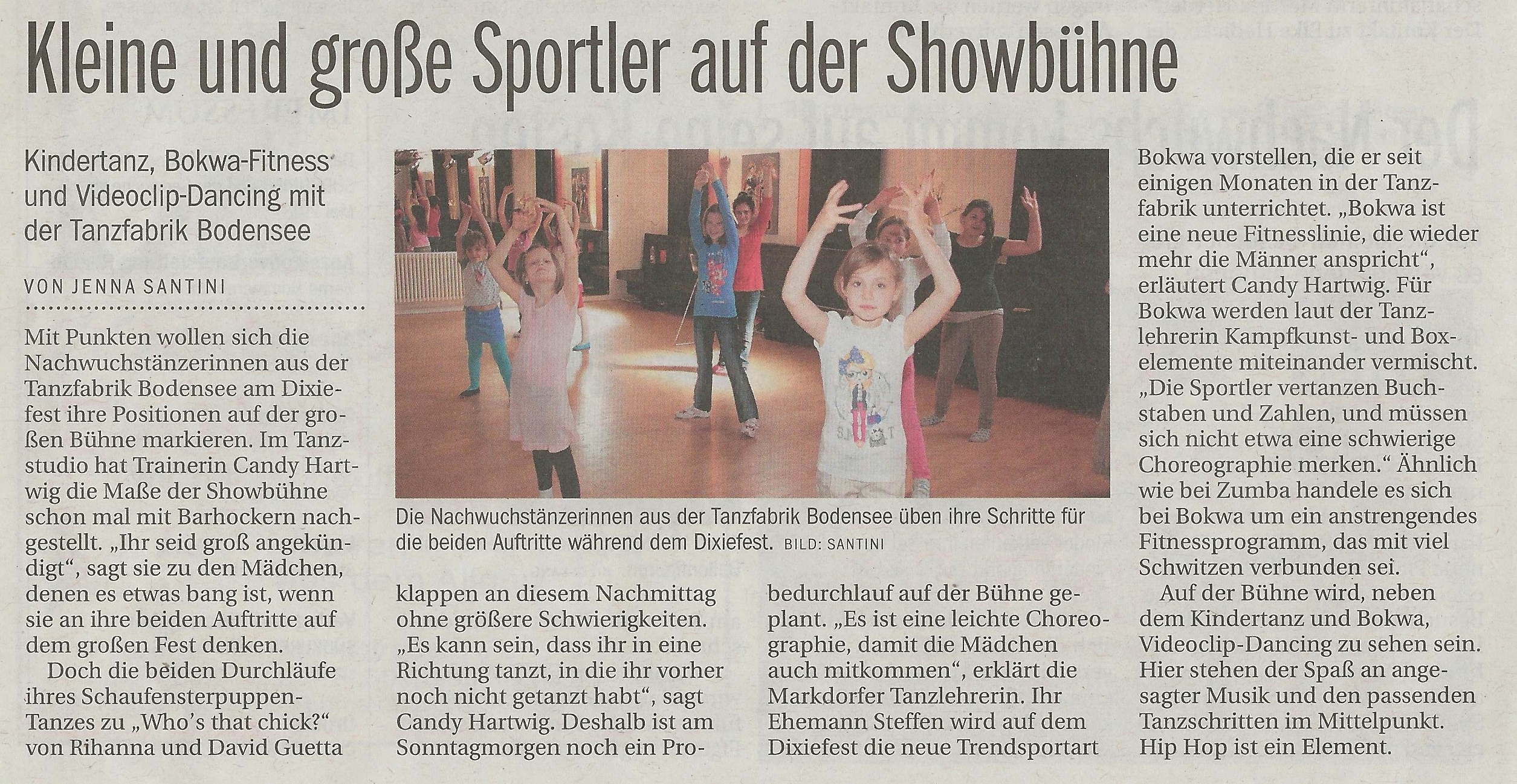 Tanzschule Tanzfabrik Bodensee auf dem Dixiefest in Markdorf 2013