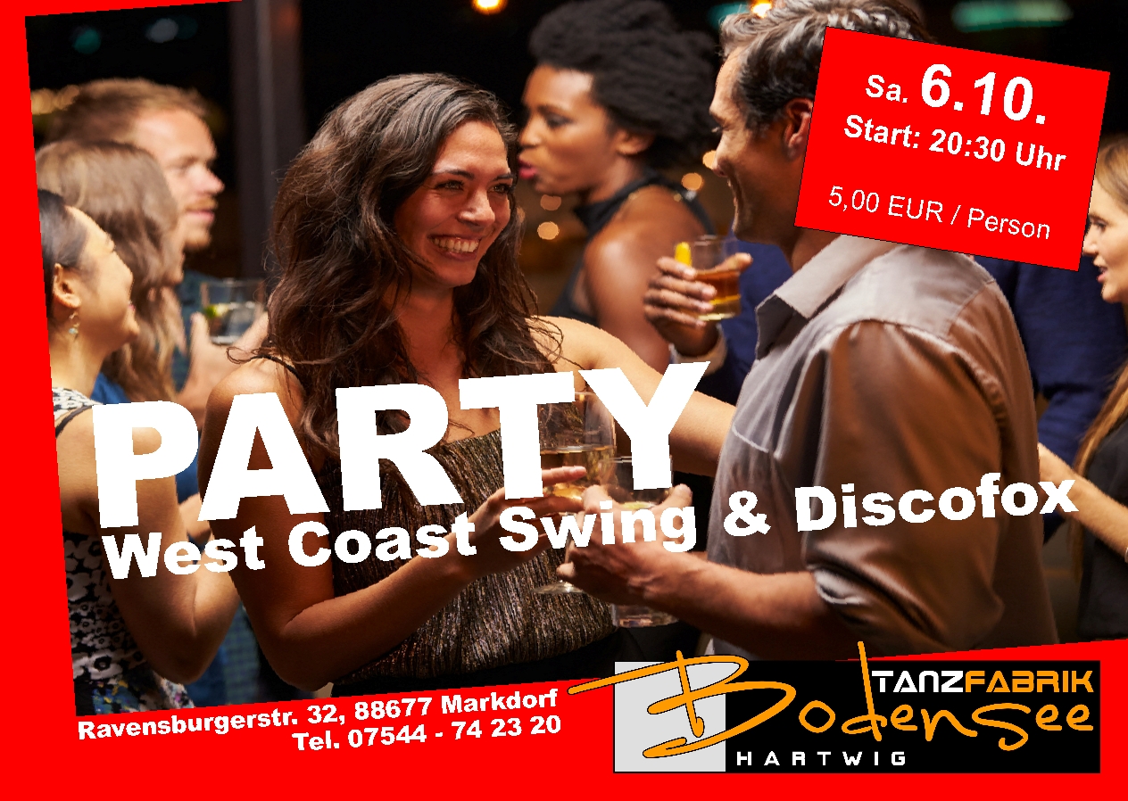 West Coast Swing Discofox Party Am Bodensee Tanzfabrik