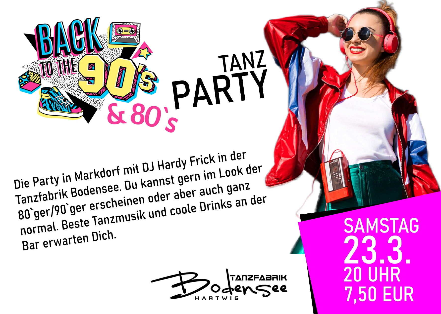 80ger/90ger Tanzparty am Bodensee